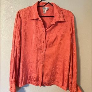 Rose pattern Blush pink Vintage button down